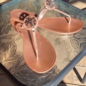 Mini Miler Flat Thong TPU Tory Burch Rose Gold